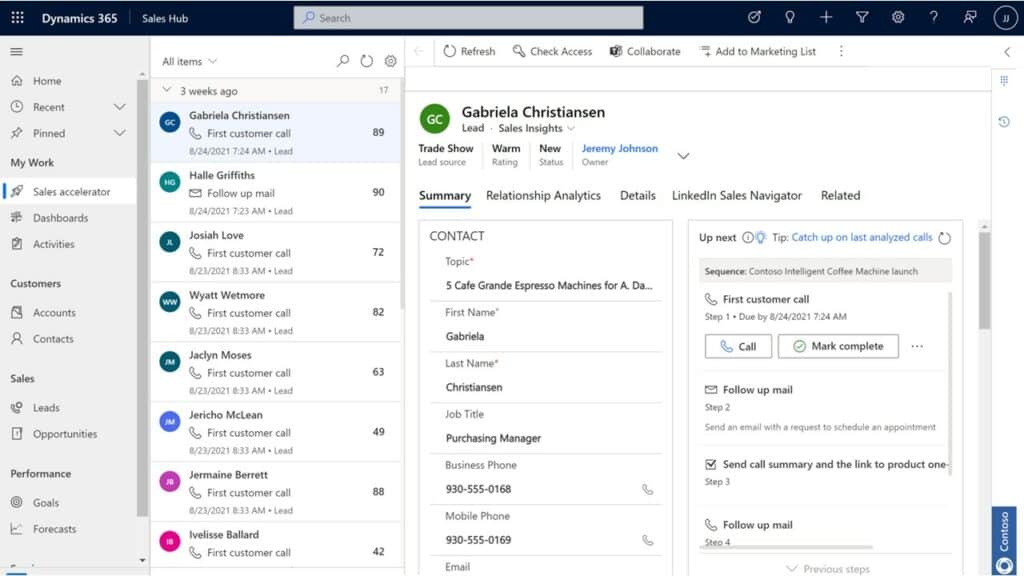 Dynamics 365 Sales